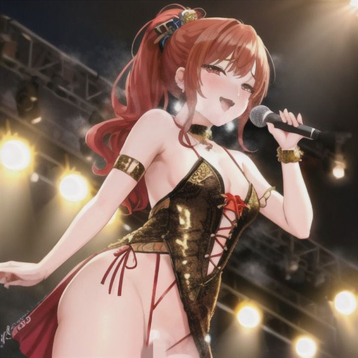 （裏）人気アイドルのエロライブ  赤髪ちゃん編 サンプル3ページ目