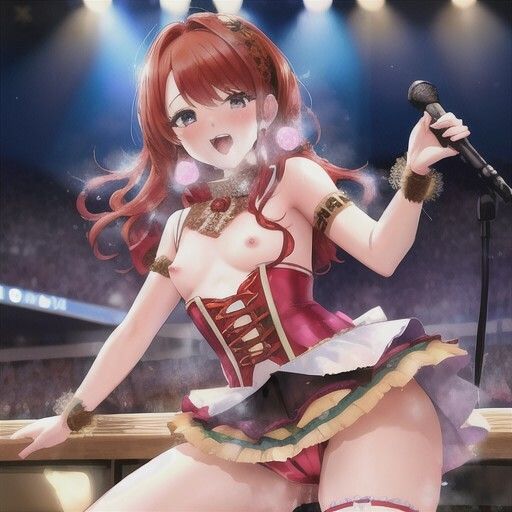 （裏）人気アイドルのエロライブ  赤髪ちゃん編 サンプル5ページ目