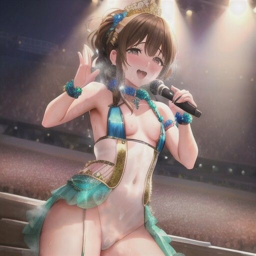 （裏）人気アイドルのエロライブ  茶髪ちゃん編 サンプル1ページ目