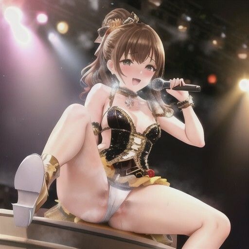 （裏）人気アイドルのエロライブ  茶髪ちゃん編 サンプル2ページ目