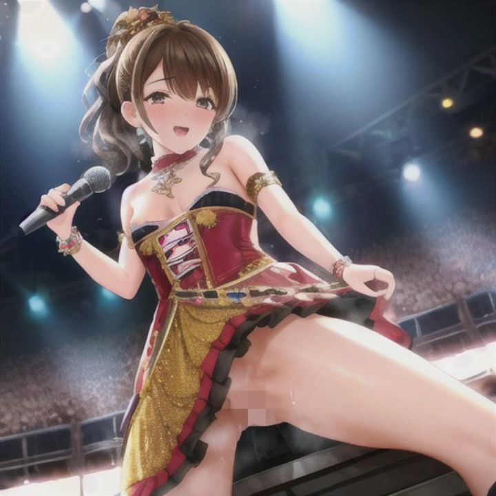 （裏）人気アイドルのエロライブ  茶髪ちゃん編 サンプル4ページ目