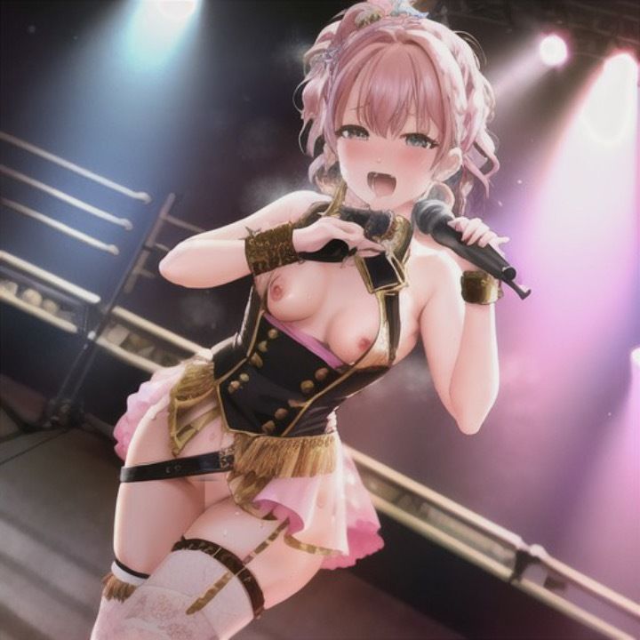 （裏）人気アイドルのエロライブ  ピンク髪ちゃん編 サンプル4ページ目