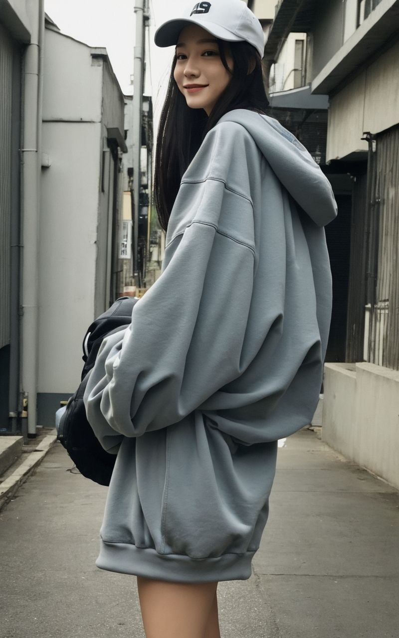 AI美女写真集┃ダークグレーの乙女 サンプル1ページ目