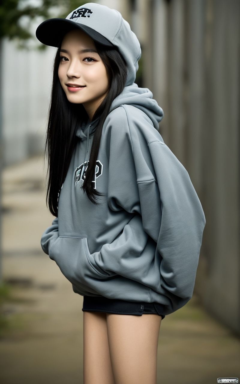 AI美女写真集┃ダークグレーの乙女 サンプル4ページ目