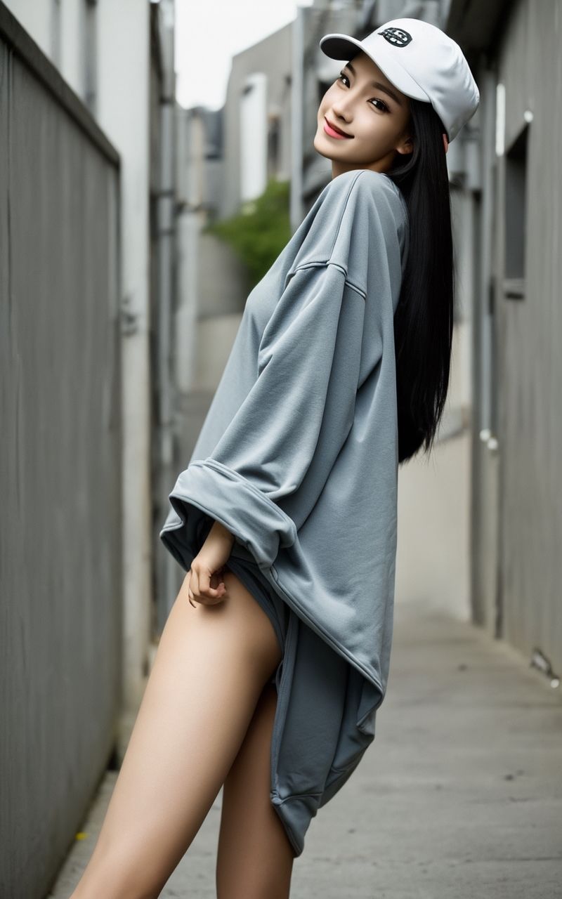 AI美女写真集┃ダークグレーの乙女 サンプル8ページ目