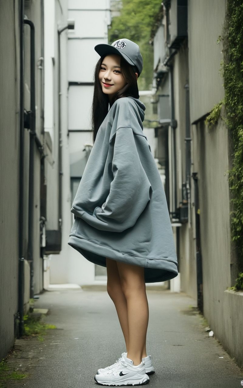 AI美女写真集┃ダークグレーの乙女 サンプル9ページ目