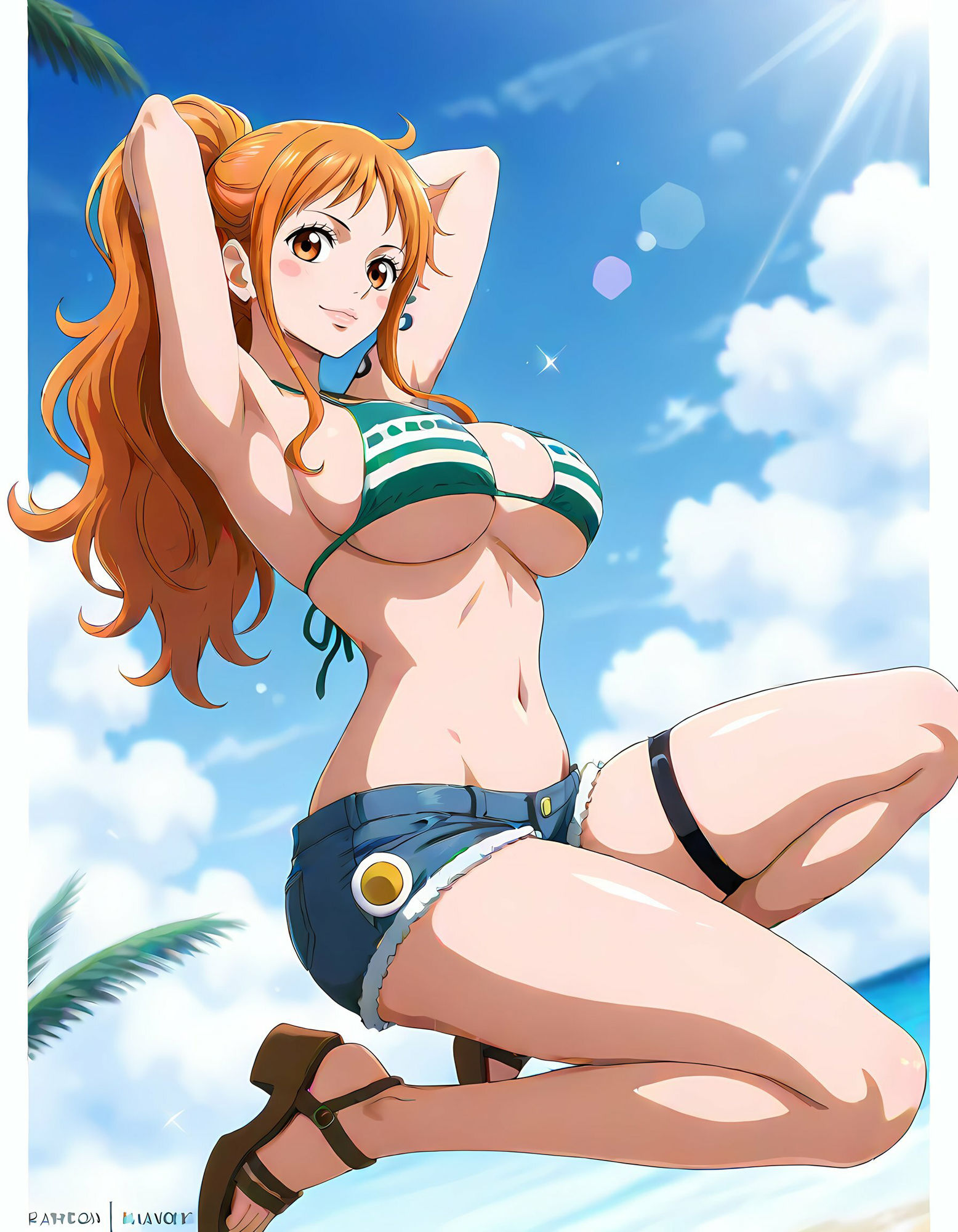 ナミとの濃厚な真夏 サンプル1ページ目