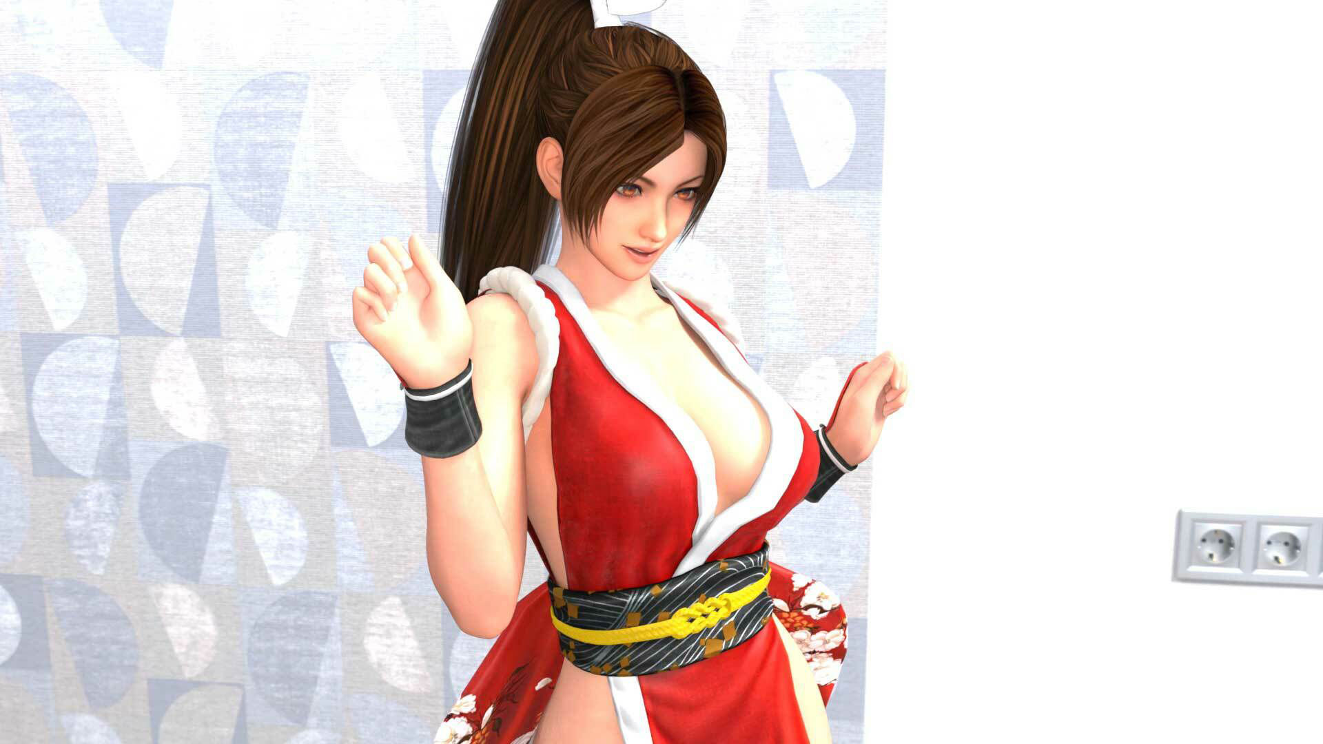 元祖セクシーくノ一『不知火舞』の丸出しおっぱいの乳揺れでヌキまくろう（セルフ・ユサユサ編2） サンプル2ページ目