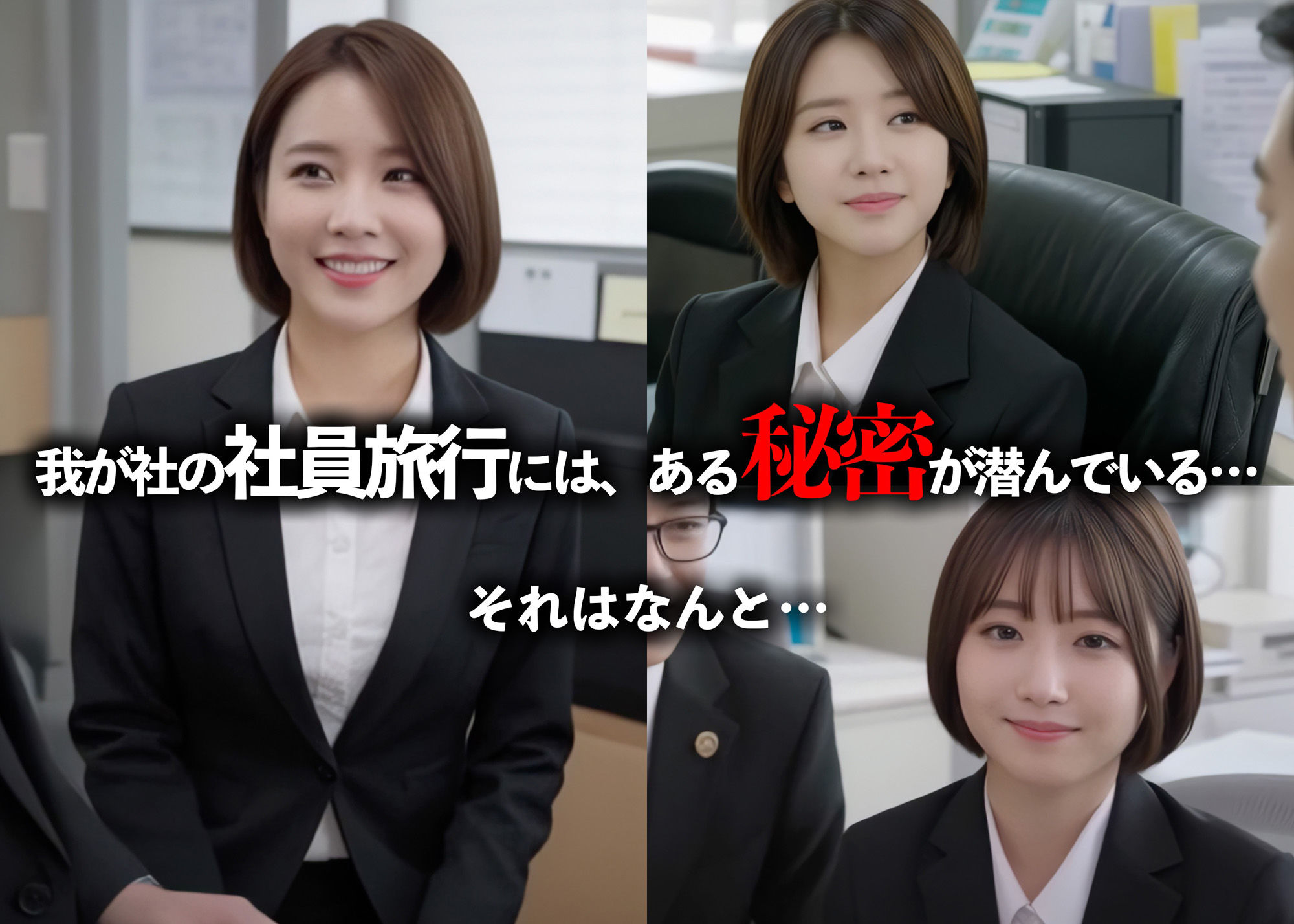 【AIループ動画】社員旅行のHな出来事 サンプル1ページ目