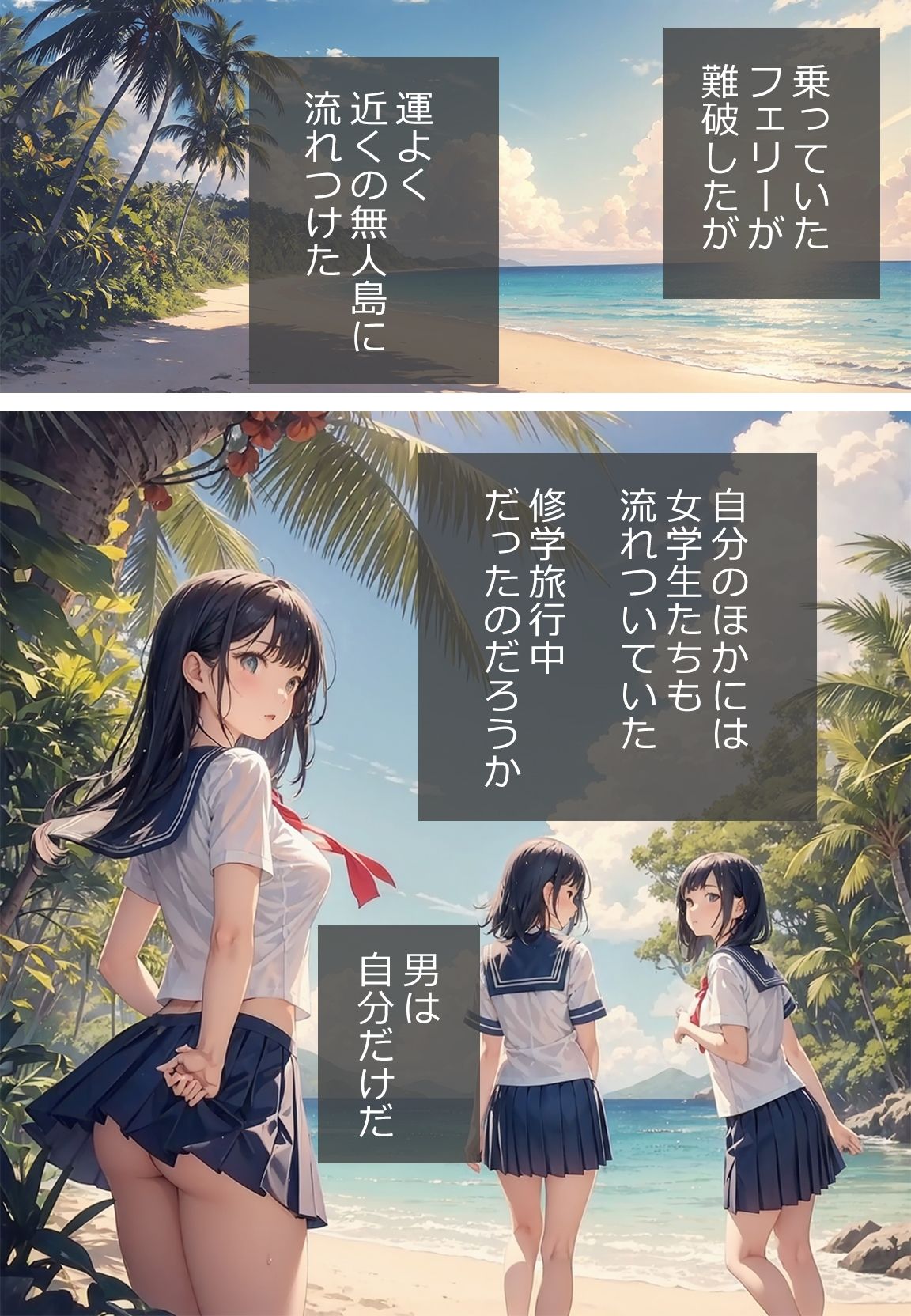 無人島おじさん サンプル1ページ目
