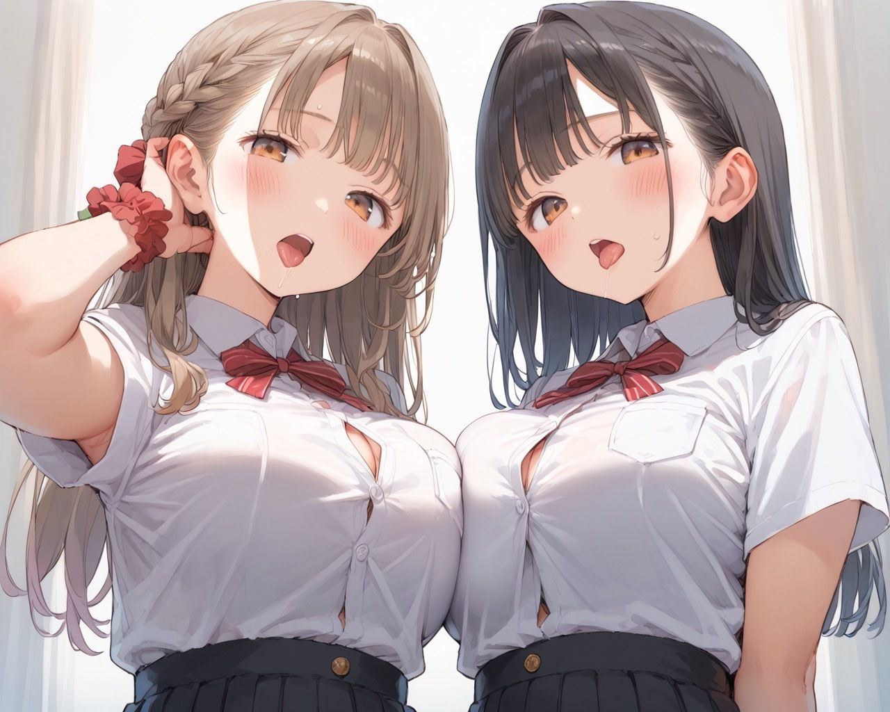 巨乳女子校生たちを孕ませ放題！ サンプル6ページ目