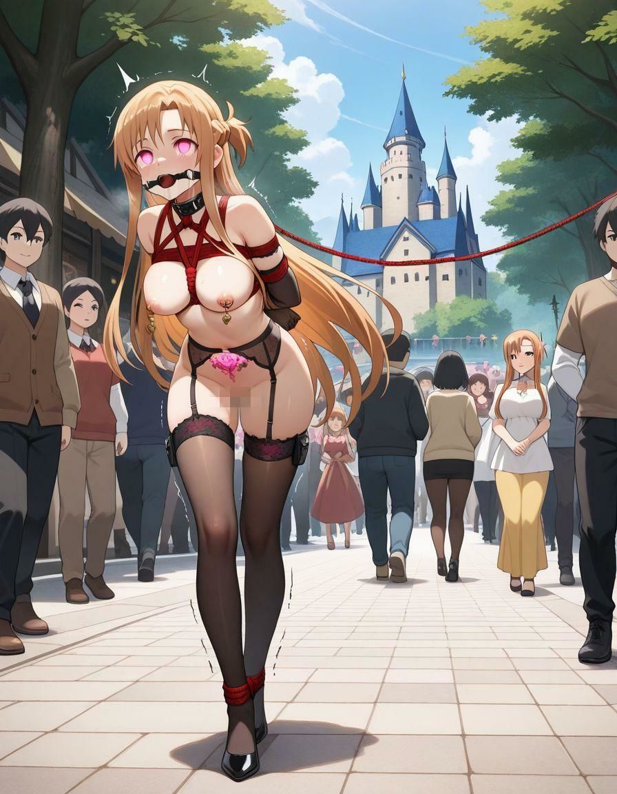 堕ちていくSAOヒロインたち-連れまわされるアスナ編- サンプル4ページ目
