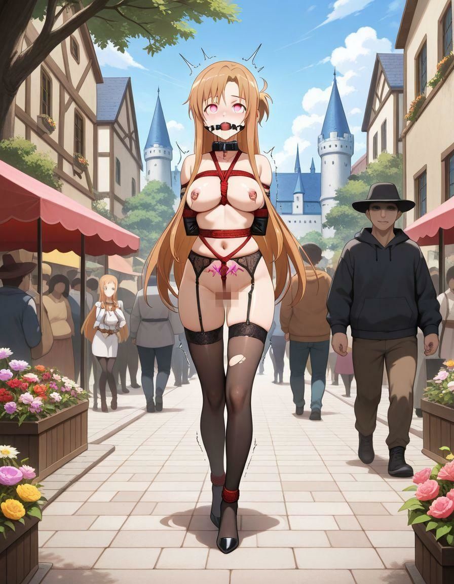 堕ちていくSAOヒロインたち-連れまわされるアスナ編- サンプル5ページ目
