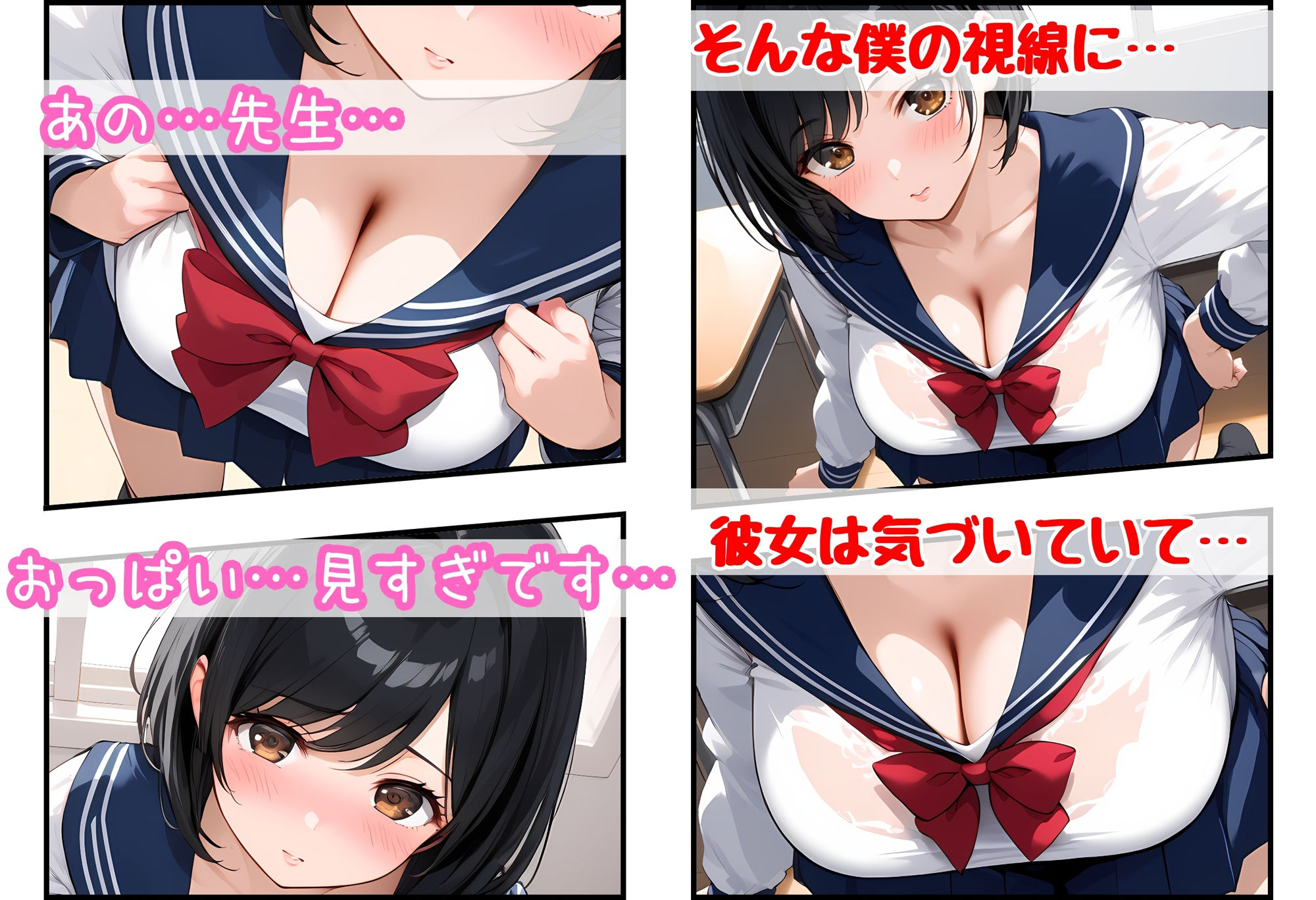 女子生徒の巨乳にたくさん甘えさせてもらう話 サンプル2ページ目
