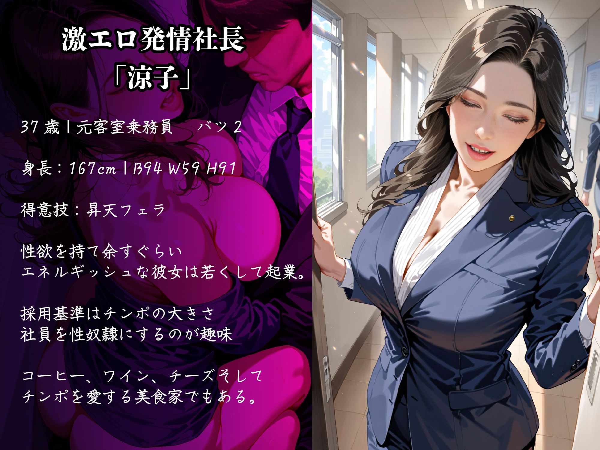 チンポ大好き激エロ発情女社長 寺尾 涼子 社内無双 サンプル1ページ目