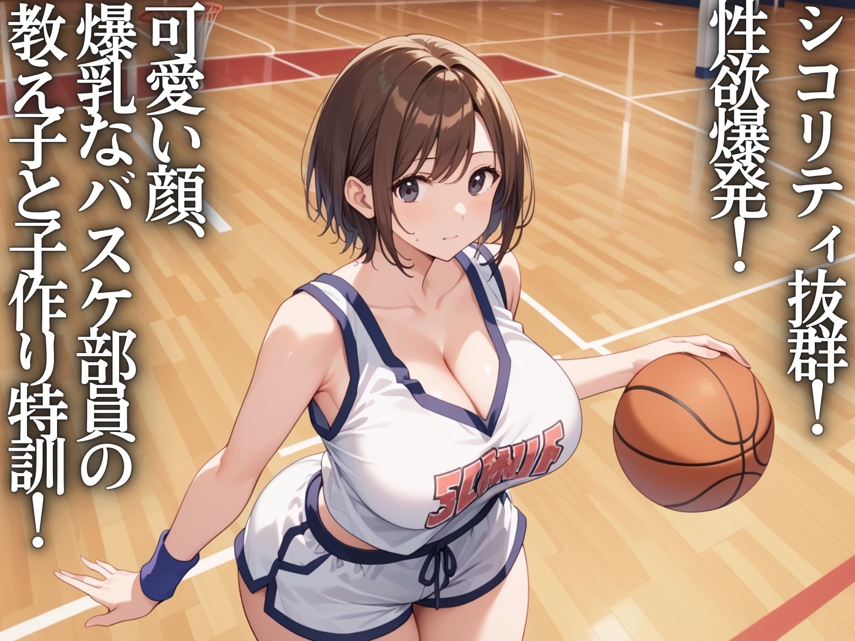 淫乱学園〜生意気な爆乳バスケ部JKを孕ませ種付け特訓 サンプル1ページ目
