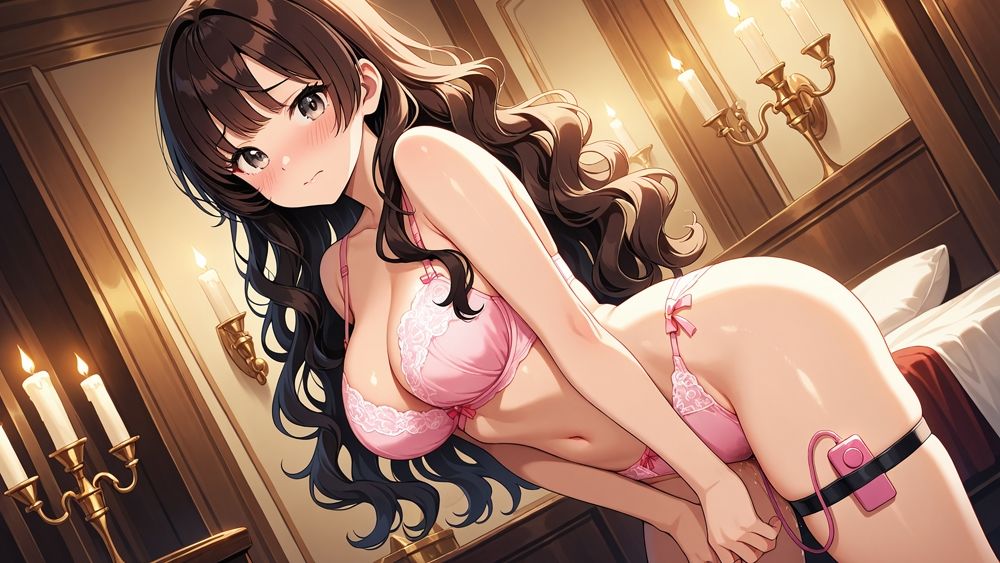 カメラの前で乱れる金髪と黒髪の爆乳グラドル サンプル7ページ目