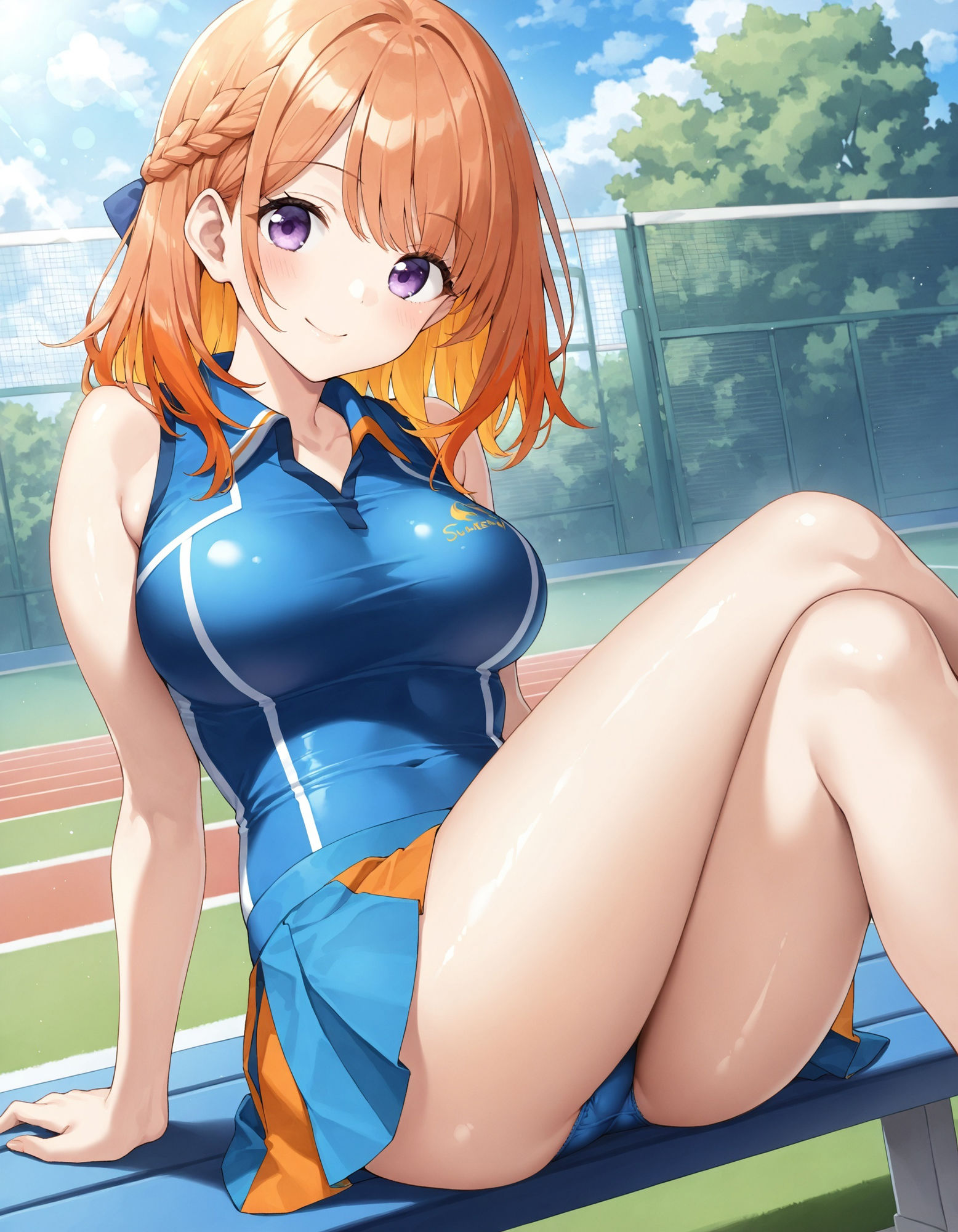 テニスウェアで座りパンチラ サンプル3ページ目