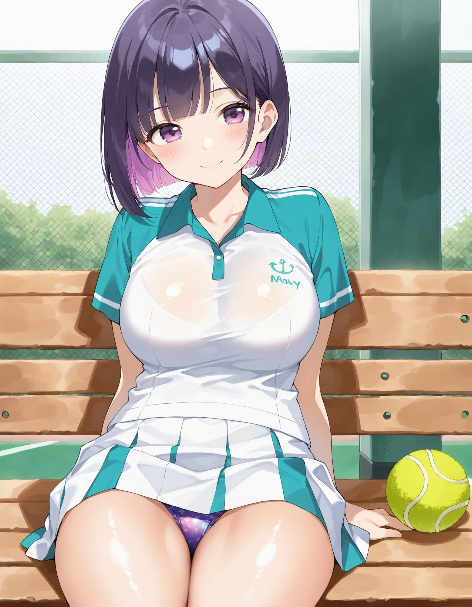 テニスウェアで座りパンチラ サンプル8ページ目