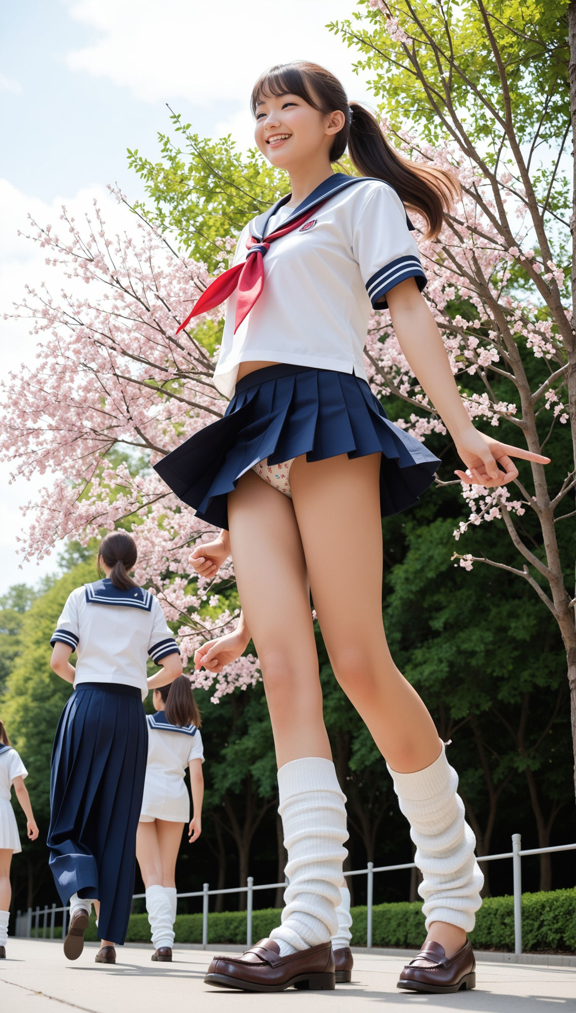 ミニスカートとルーズソックスの新入学の制服女子200p サンプル1ページ目