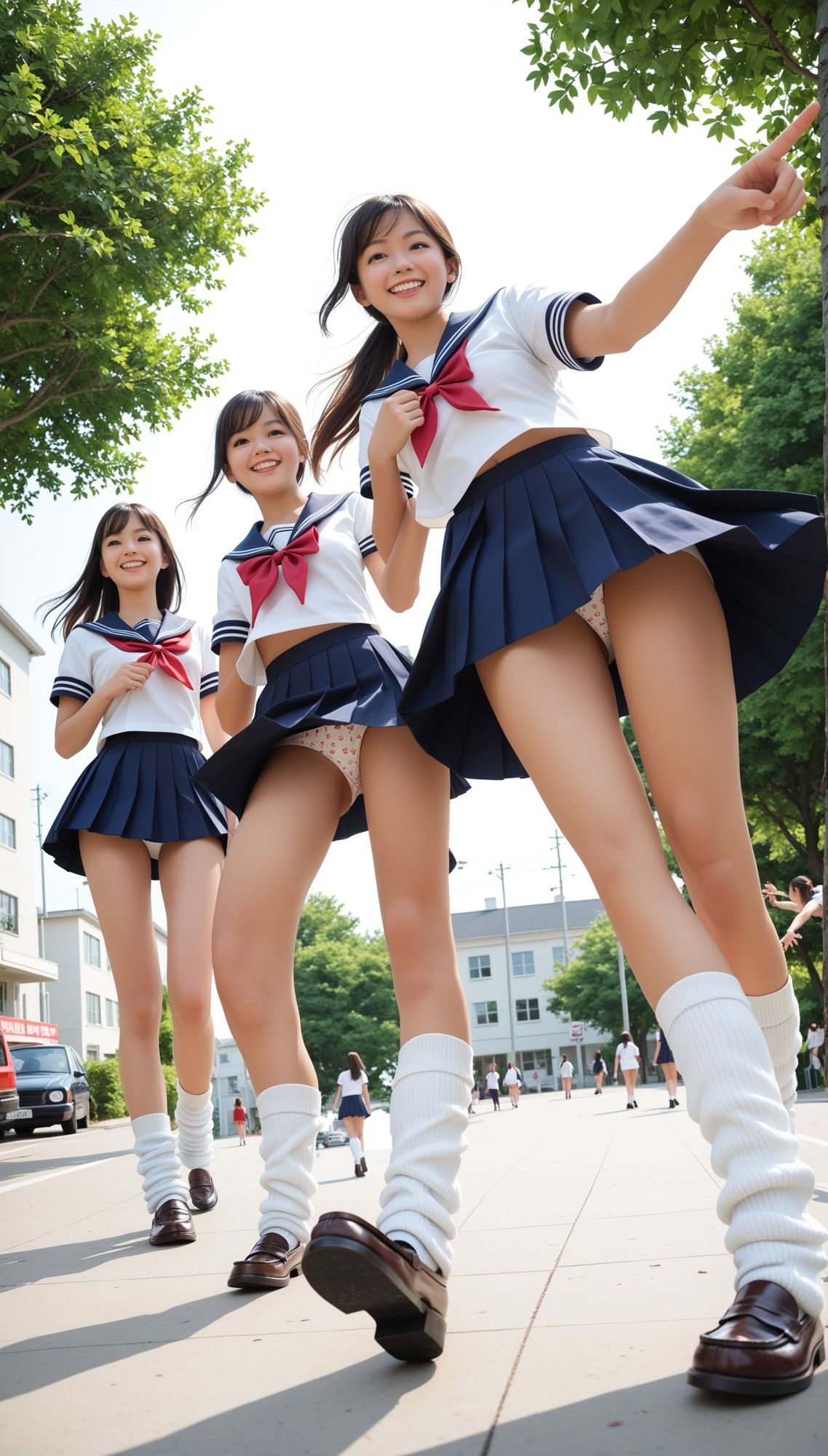 ミニスカートとルーズソックスの新入学の制服女子200p サンプル3ページ目