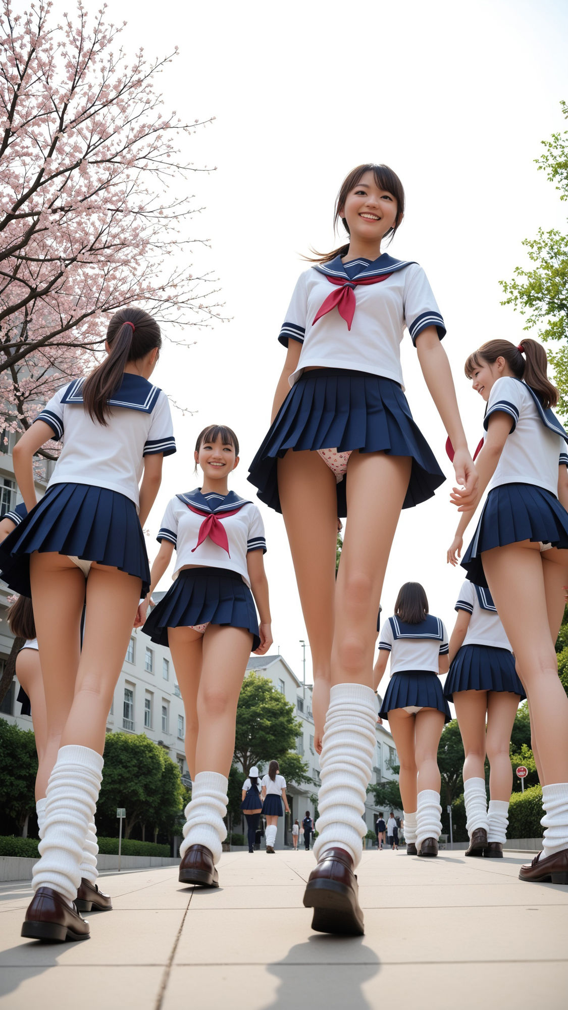 ミニスカートとルーズソックスの新入学の制服女子200p サンプル4ページ目