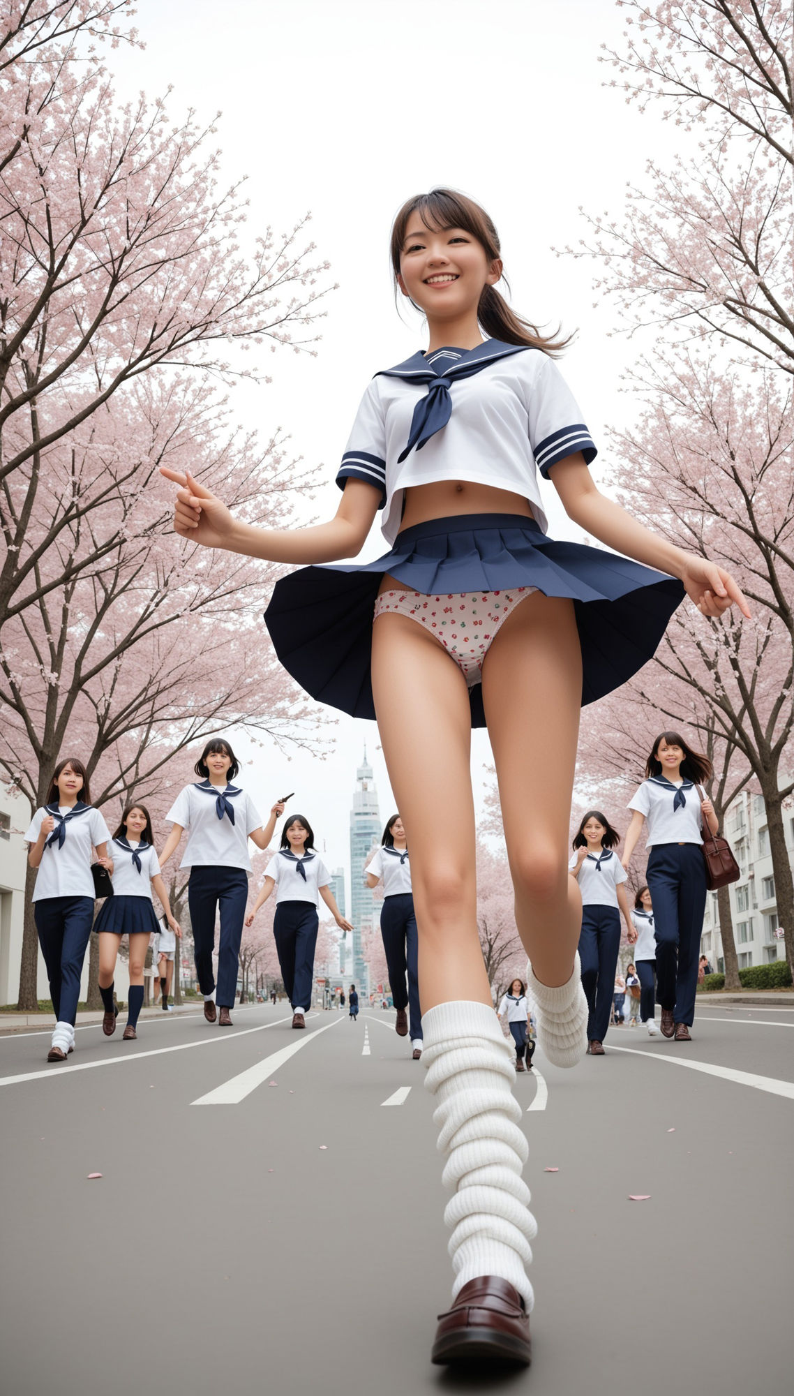 ミニスカートとルーズソックスの新入学の制服女子200p サンプル5ページ目