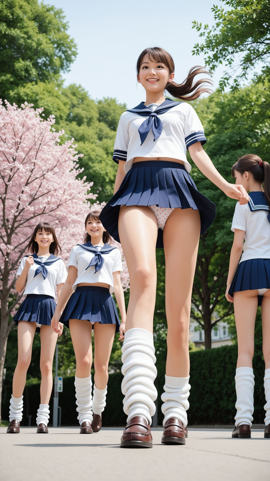 ミニスカートとルーズソックスの新入学の制服女子200p サンプル6ページ目