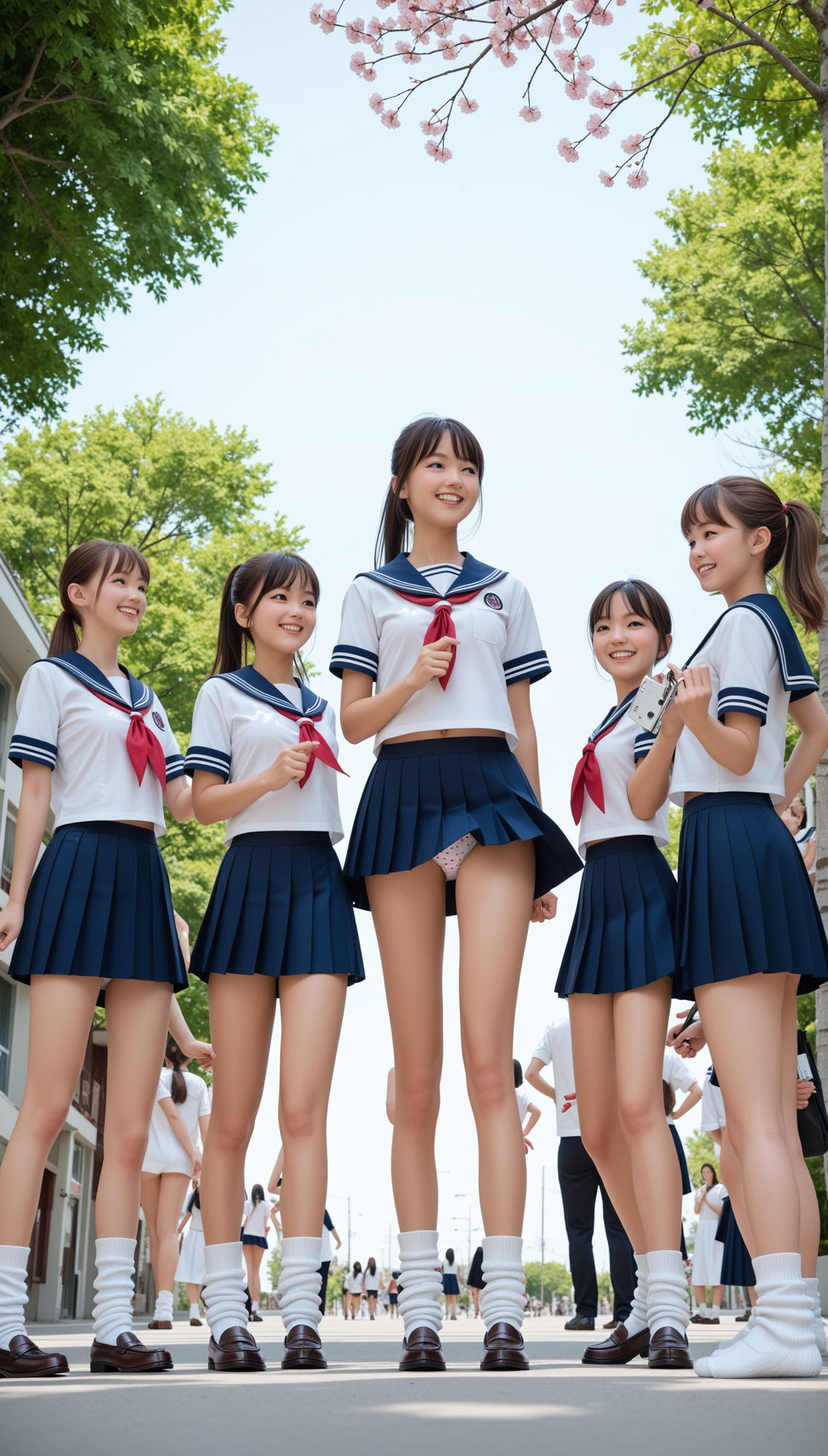 ミニスカートとルーズソックスの新入学の制服女子200p サンプル7ページ目