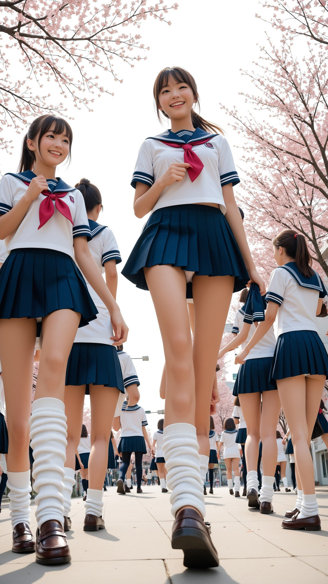 ミニスカートとルーズソックスの新入学の制服女子200p サンプル9ページ目