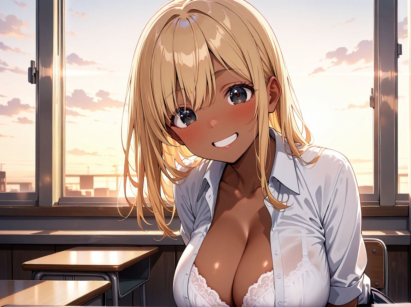 褐色肌の生意気ギャル女子校生をわからせる サンプル1ページ目