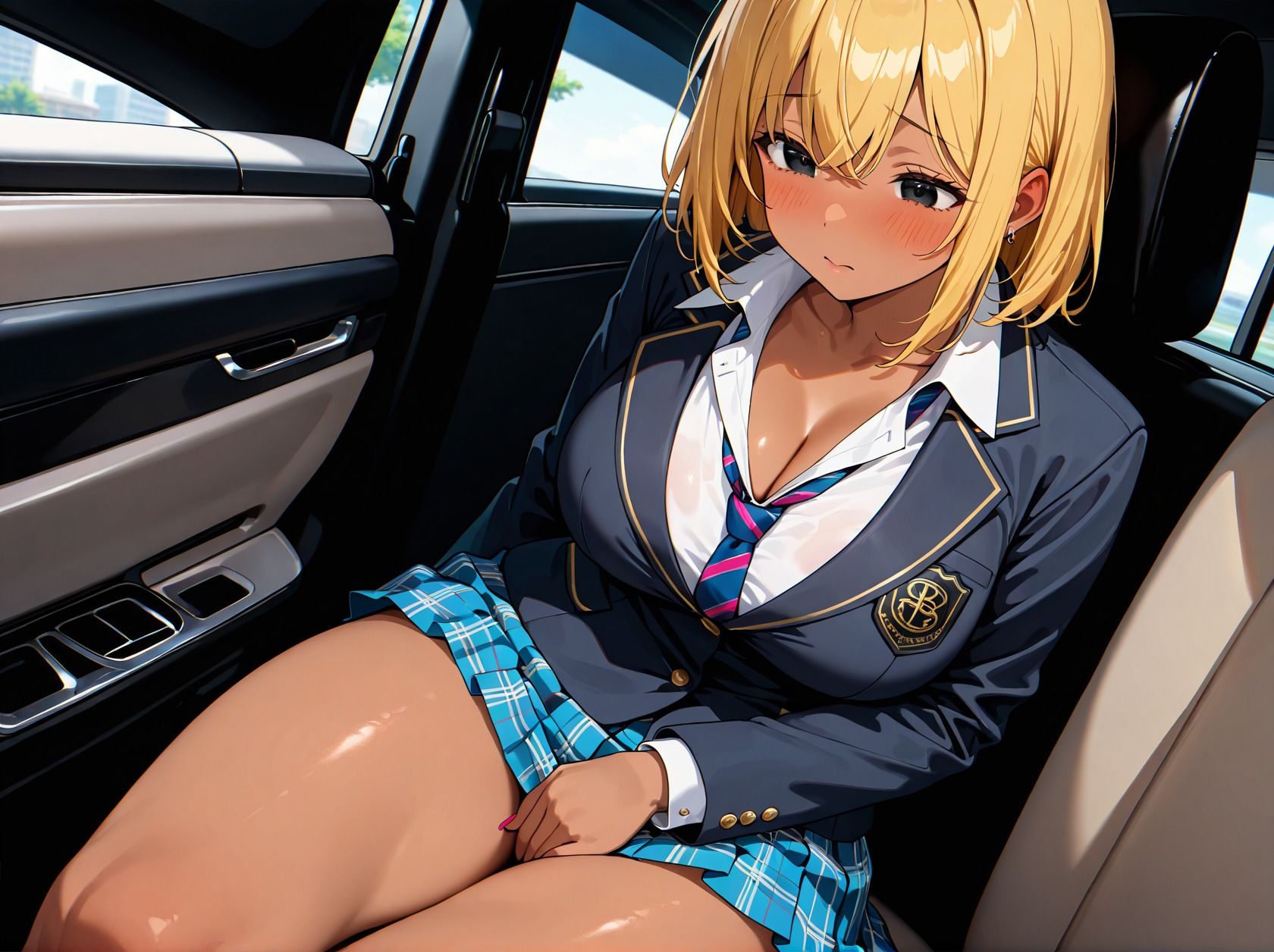 褐色肌の生意気ギャル女子校生をわからせる サンプル4ページ目