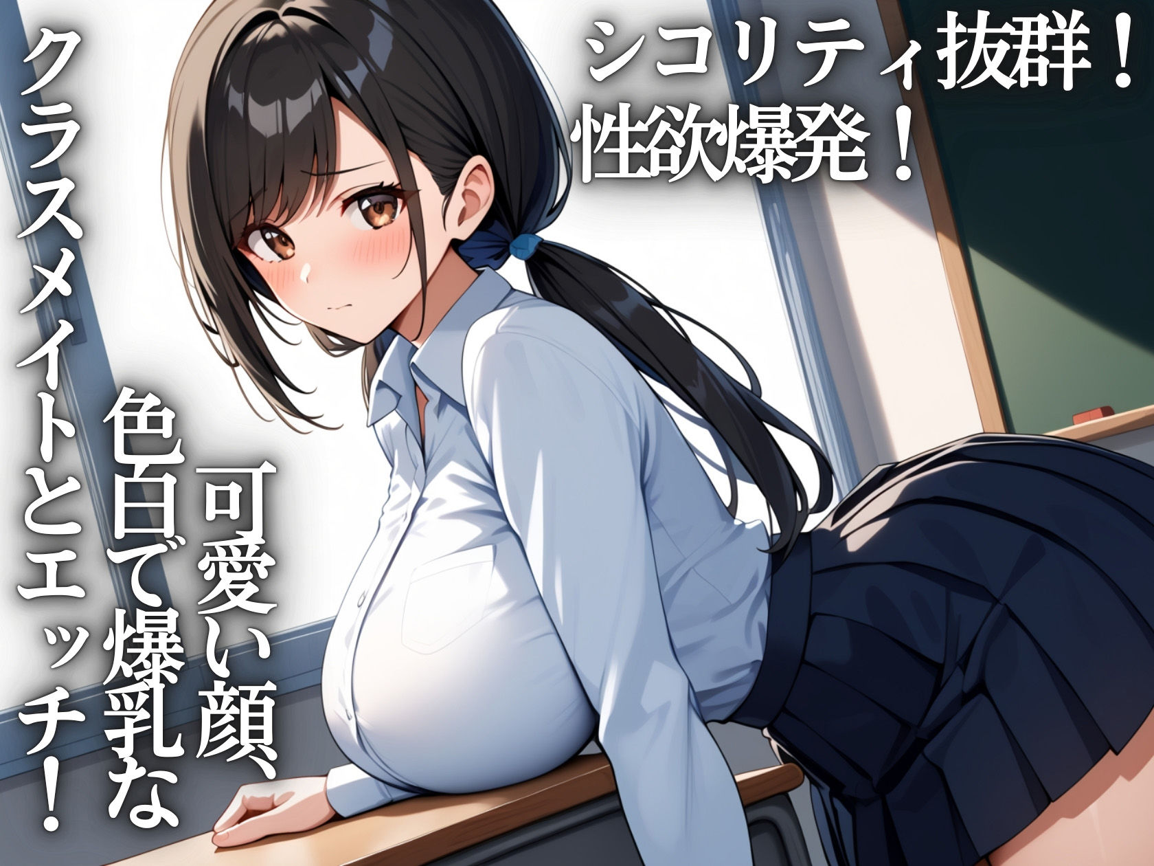 爆乳学園No.1〜隣の席のたゆんたゆんデカパイJKを肉オナホにしたったwww サンプル1ページ目