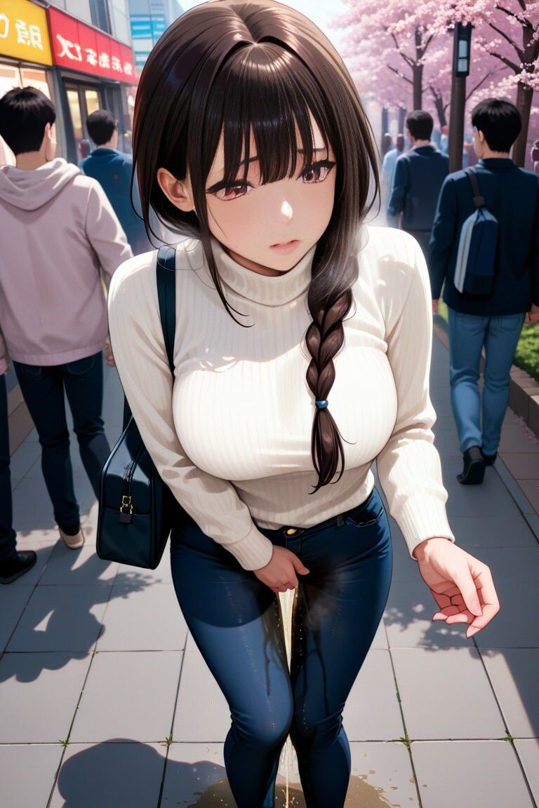 花見会場おもらし イラスト版 サンプル1ページ目