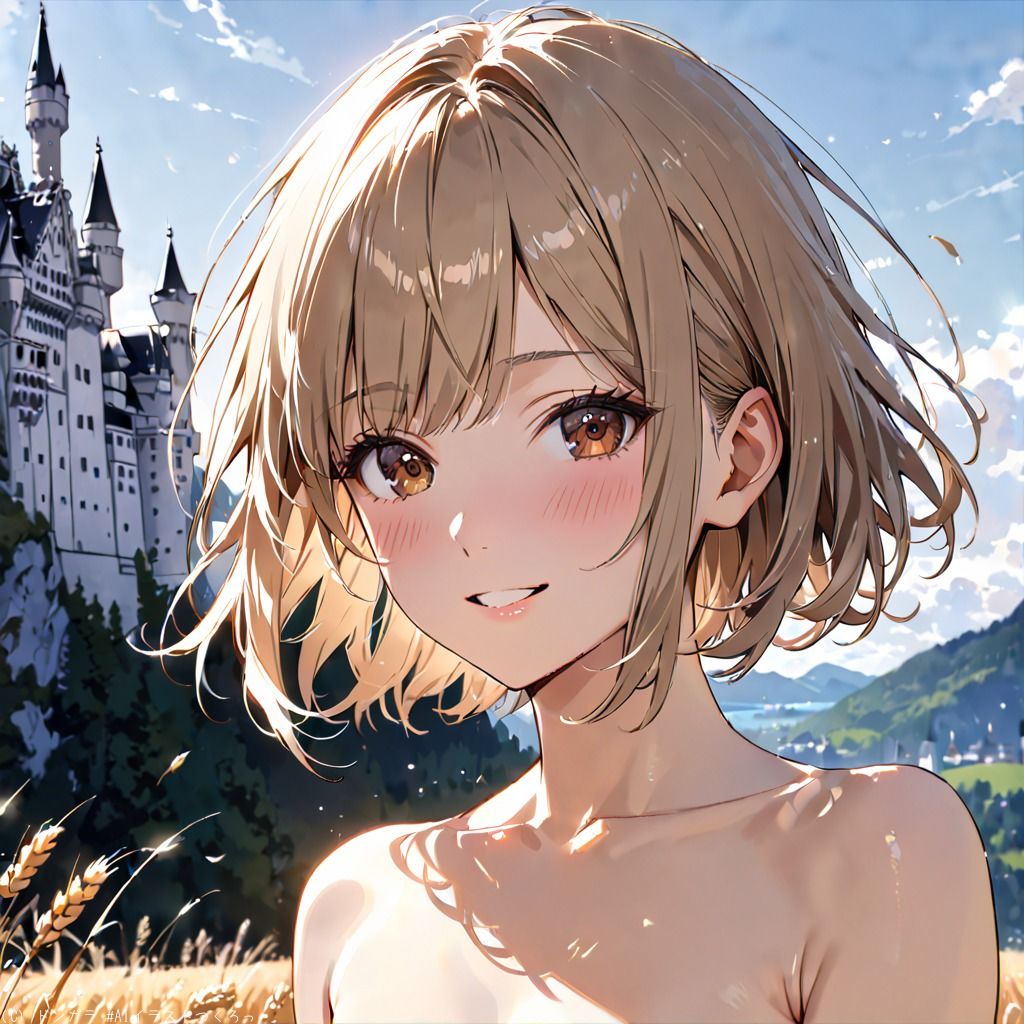 AIイラストCG集68  ザ・露出 in ドイツ  マレーネ・シュミット サンプル1ページ目