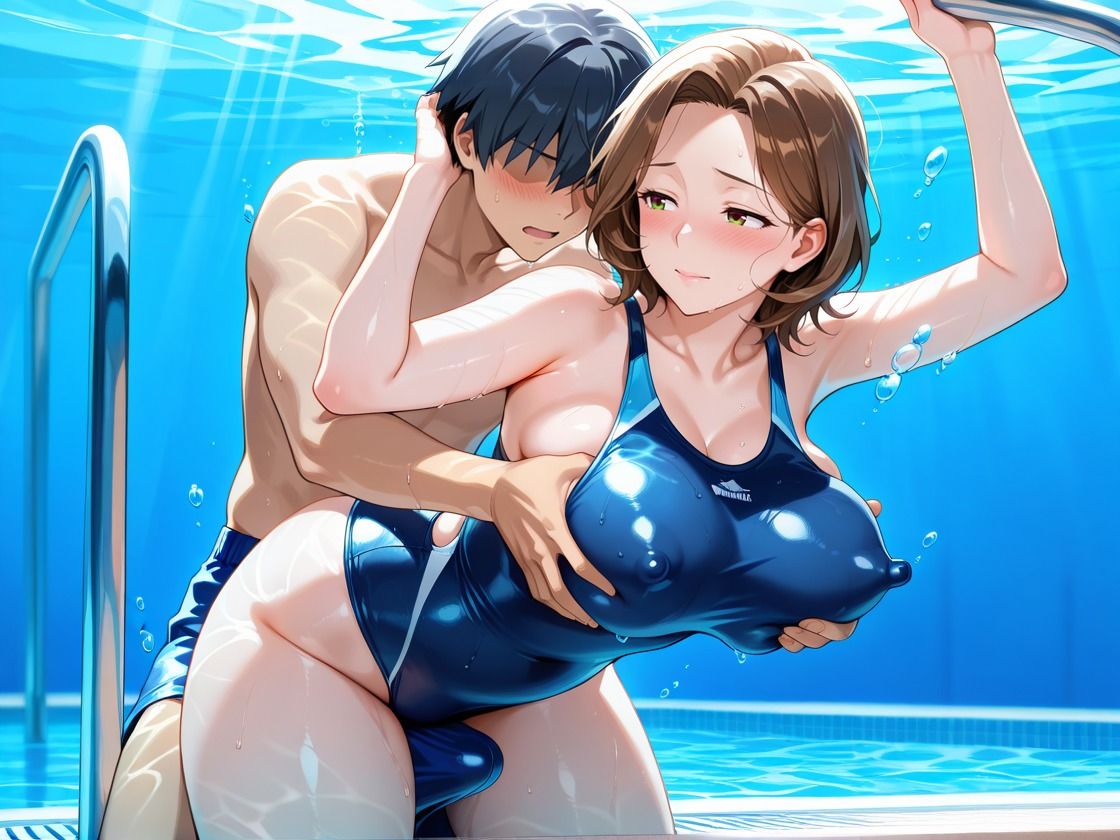 プールで種付け ビキニ人妻とびしょ濡セックス サンプル6ページ目
