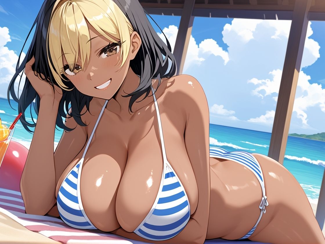 パパ活！爆乳褐色ギャル  南国編 サンプル1ページ目