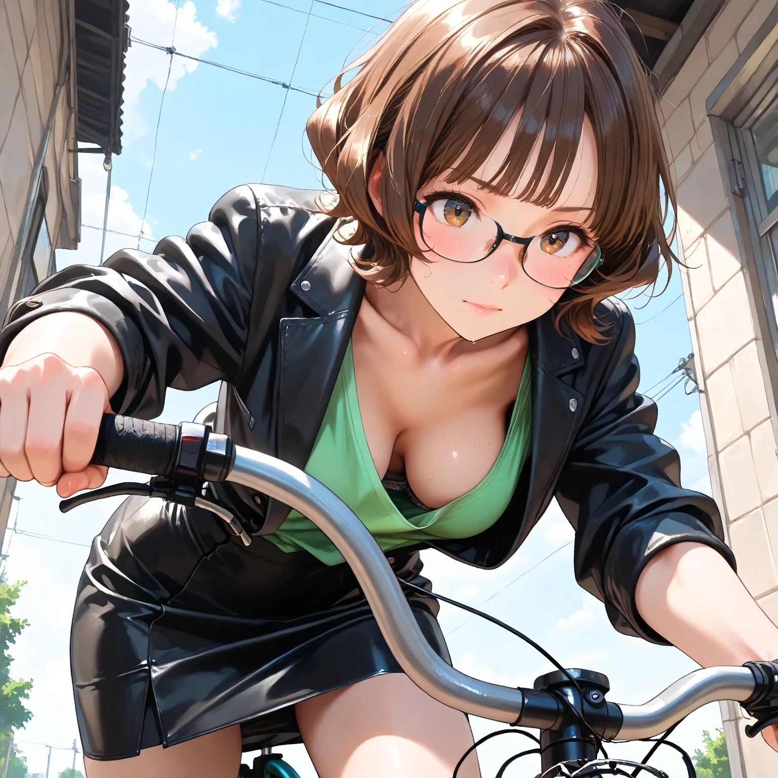 AIイラスト  保険の先生「藤崎美桜の日常」 サンプル1ページ目