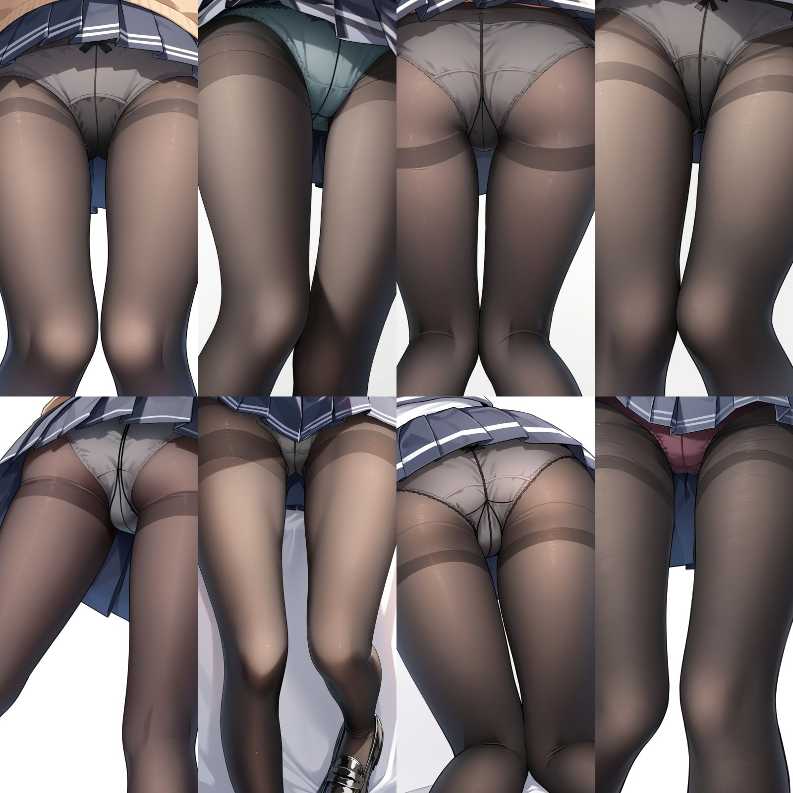 【女子〇生】白タイツ近距離おパンティー＋黒タイツ99枚付き【500枚】 サンプル8ページ目