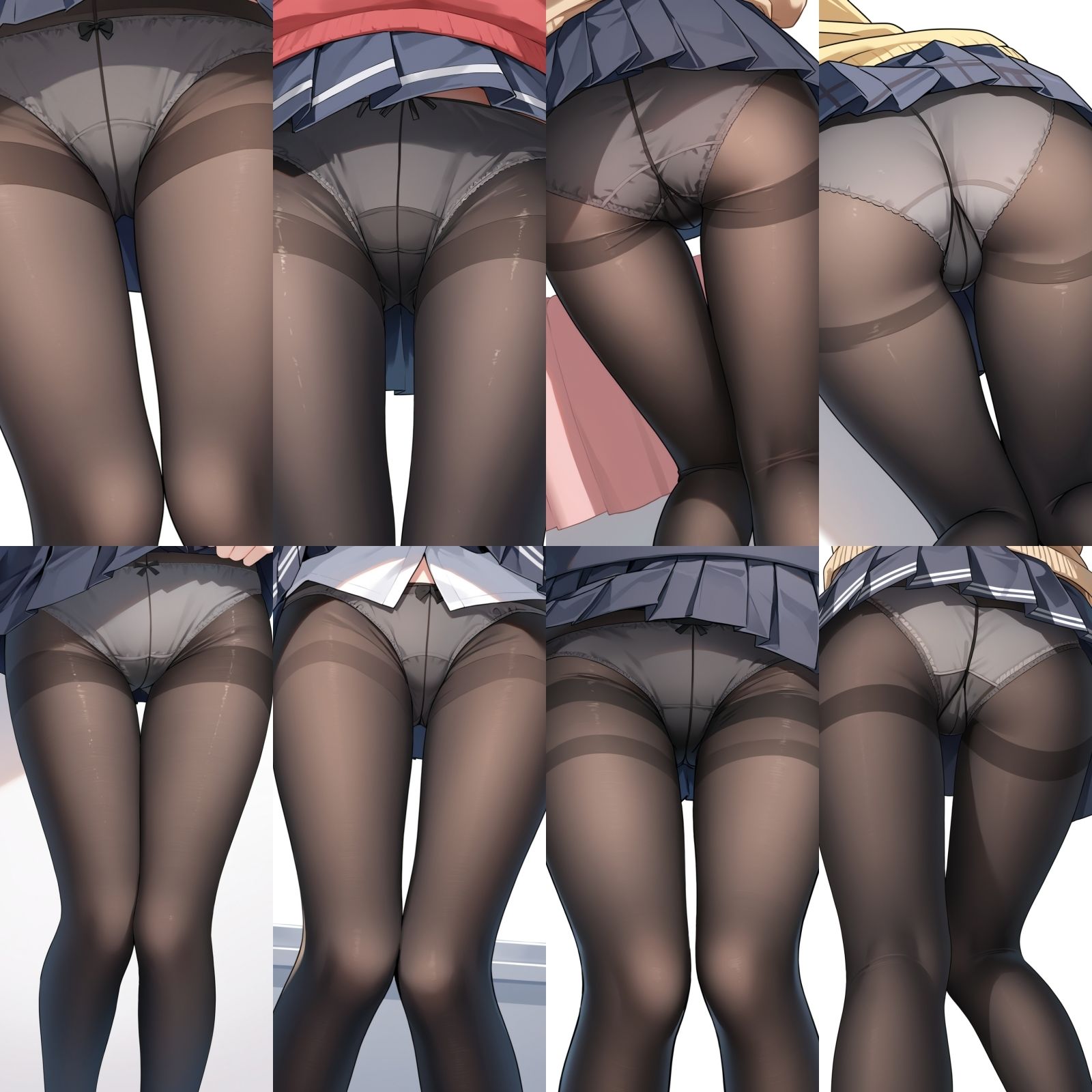 【女子〇生】白タイツ近距離おパンティー＋黒タイツ99枚付き【500枚】 サンプル9ページ目