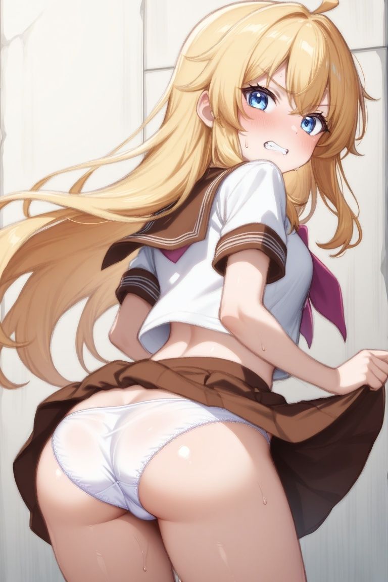 嫌な顔してパンツ見せてくる女の子〜セーラー服編〜 サンプル9ページ目