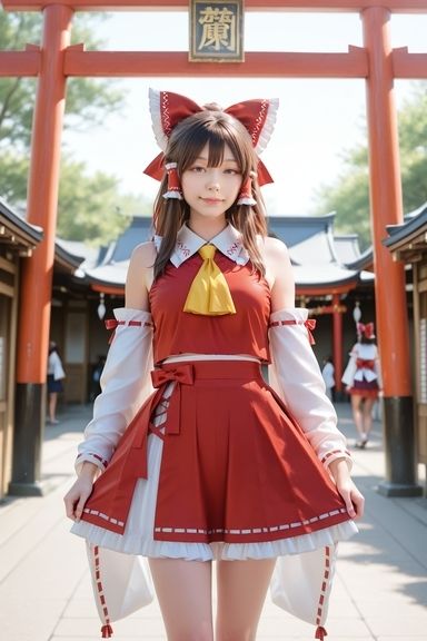 【2.5次元レイヤー】博麗霊夢 えちえちコスプレ サンプル1ページ目