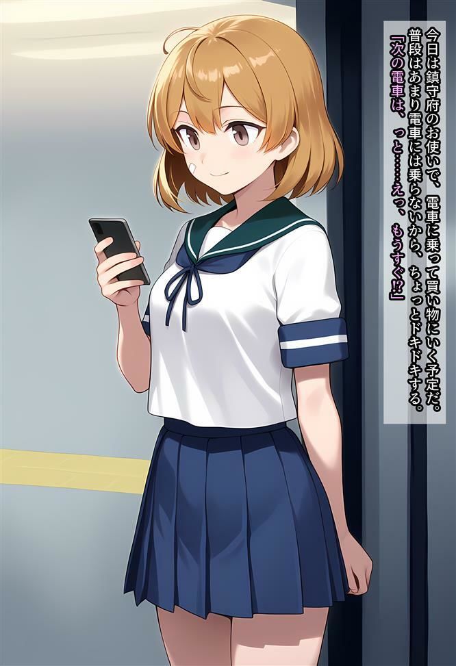 朧ちゃんが電車で痴○される話 サンプル1ページ目