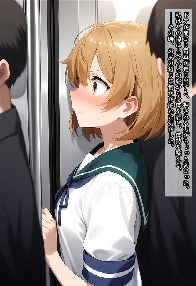 朧ちゃんが電車で痴○される話 サンプル2ページ目
