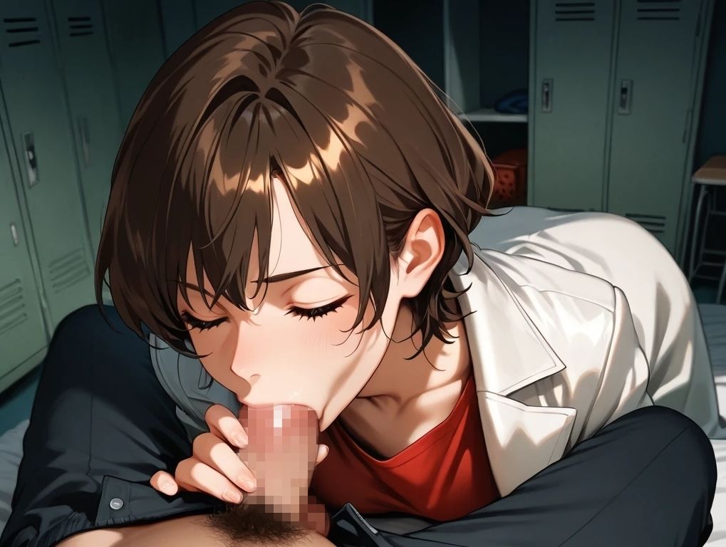 AIイラスト画像集  保健室の先生  フェラ特集 サンプル4ページ目
