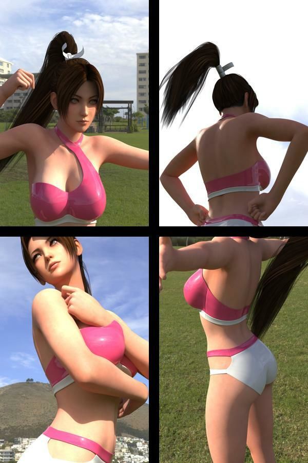 【TD100】元祖セクシー女性格闘家『不知火舞（しらぬいまい）』の学生服写真集SexyNinja-05 サンプル2ページ目