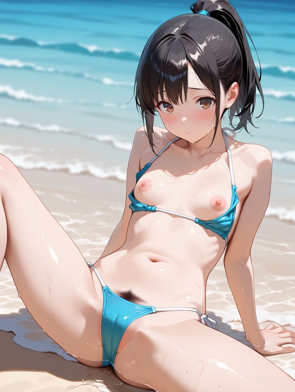 即ハメできる水着女子校生 サンプル1ページ目