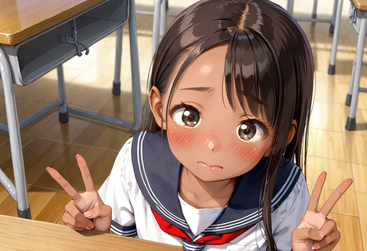 褐色少女の初めてのエッチ記録 サンプル4ページ目
