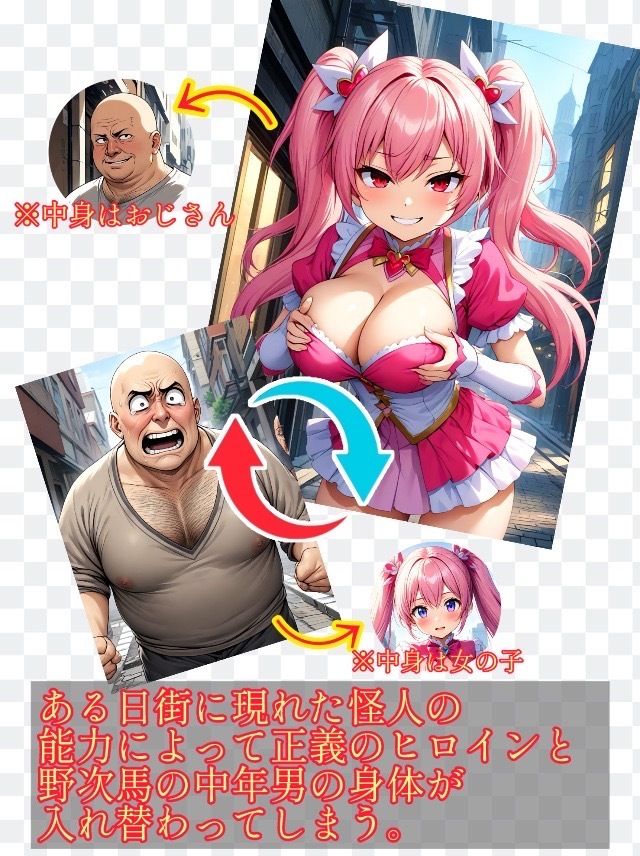 【入れ替わり・イラスト集】魔法少女入れ替わり サンプル5ページ目