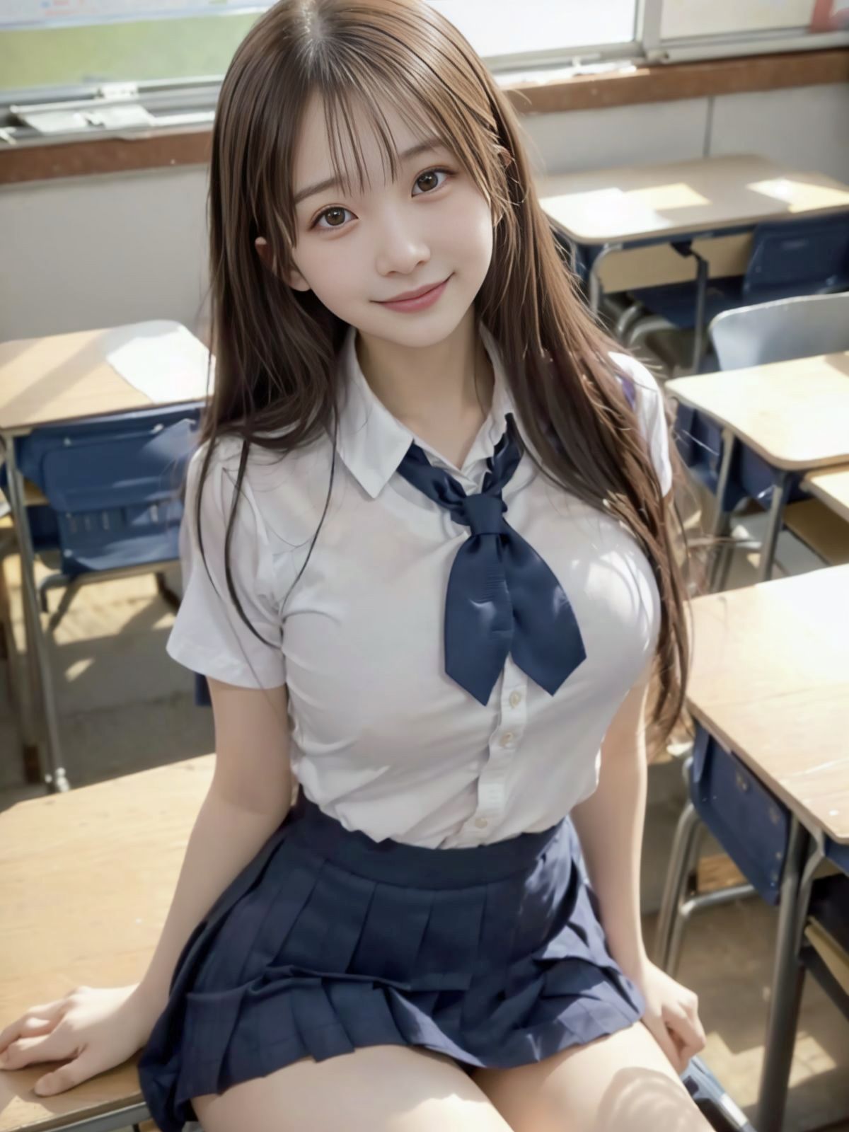 【実写系・AI生成】女子校生の学園ライフ、全部見せます！史帆ちゃん編 サンプル2ページ目